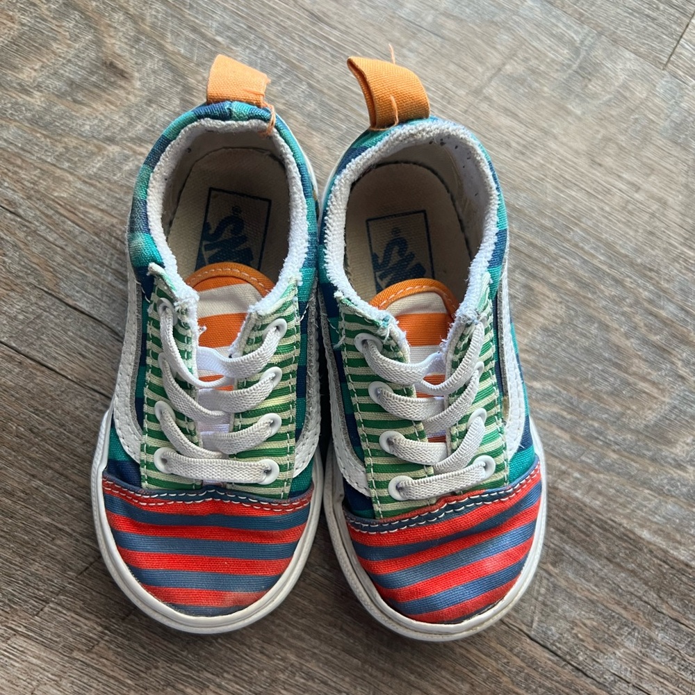 Colorful Striped Toddler Vans